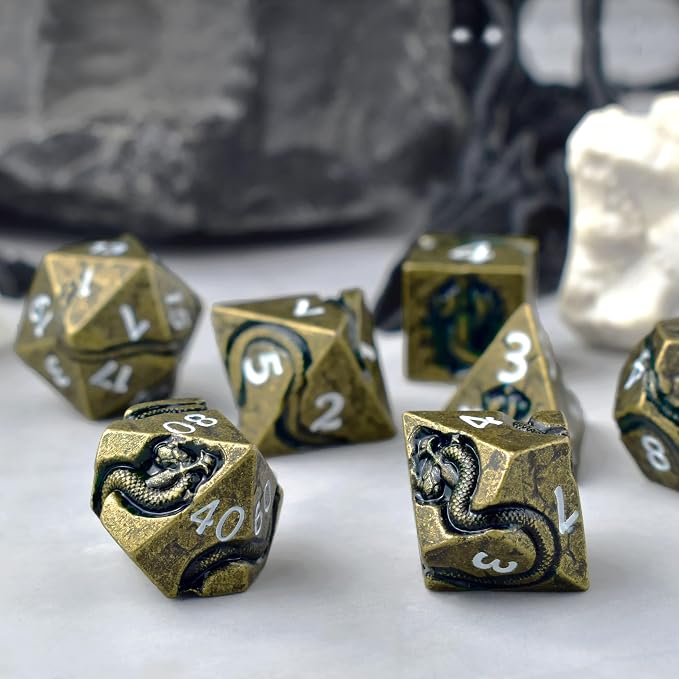 RULE DICE Metal D&D Dice, DND Dice Set, Polyhedral Dice - Image 3