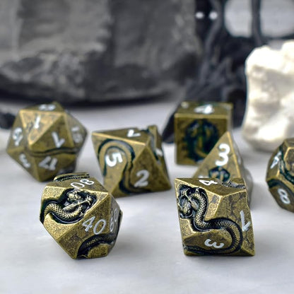 RULE DICE Metal D&D Dice, DND Dice Set, Polyhedral Dice - Image 3