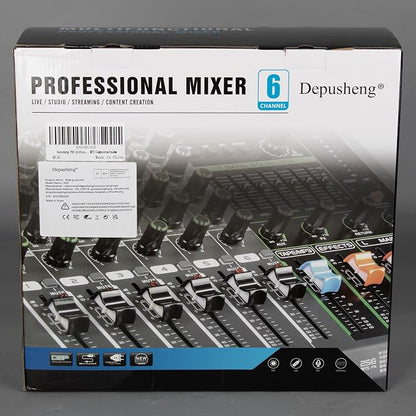 Depusheng PA6 professional DJ audio mixer 6 channel input built-in 256 kinds of - Image 10