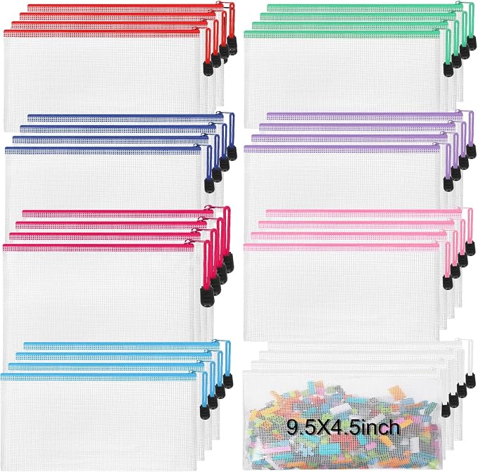 Jetec 32 Pcs Mesh Zipper Bags Toy Storage Bikini Organizer Bag Bolsas Para by Jetec