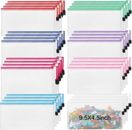 Jetec 32 Pcs Mesh Zipper Bags Toy Storage Bikini Organizer Bag Bolsas Para by Jetec