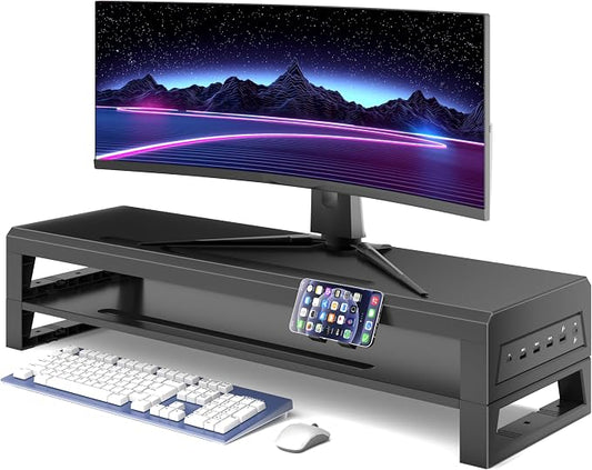 2-Tier Metal Computer monitor stand Laptop Desk Shelf & Monitor Riser ，27.55 by Unknown