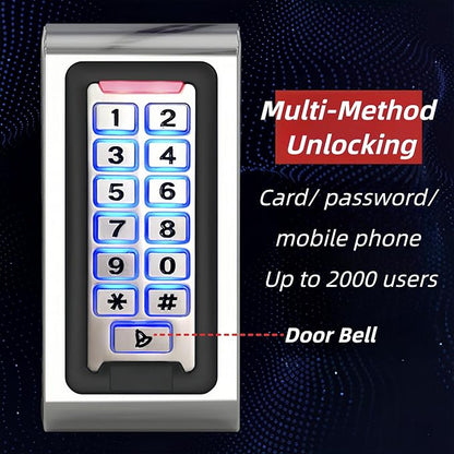 WiFi Smart Garage Door Opener Keypad, IP68 Waterproof Metal Wireless Door - Image 3