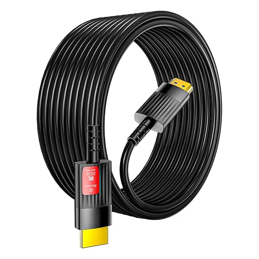 Fiber Optic HDMI Cable 20FT/6M, Long HDMI 2.1 Cable Support 48Gbps High Speed by Anehmeta