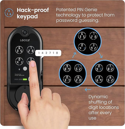 Lockly Vision Smart Lock with HD Video Doorbell, Fingerprint Door Lock - Image 5