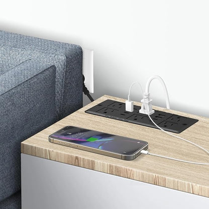 Recessed Power Strip with PD 30W Fast Charging, Conference Desk Flush Mount - Image 8