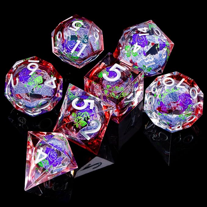 ARUOHHA Liquid Core DND Dice Set, Vampire Sharp Edged Dragons Dice Compatible - Image 4