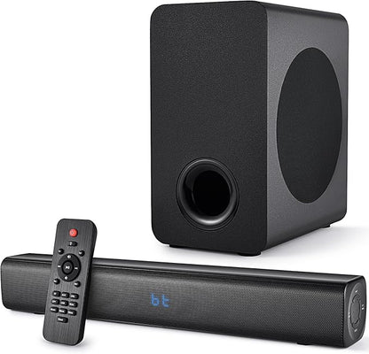 Sound Bar Speakers Bluetooth Wireless, TV Speakers Sound Bar Subwoofer by FansbeDirect