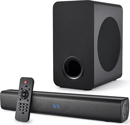 Sound Bar Speakers Bluetooth Wireless, TV Speakers Sound Bar Subwoofer by FansbeDirect