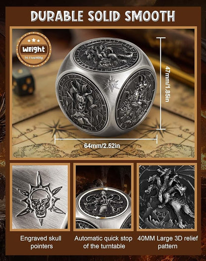 Kabinka Spinner Dice for 7 in 1 DND Dice Set, Unique Metal Dice for Dungeons - Image 6