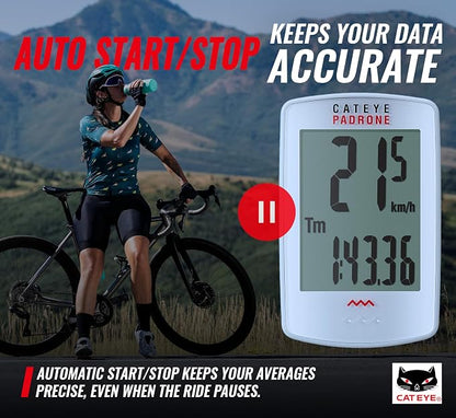 CATEYE Padrone Wireless Bike Computer – Oversized Display Cyclocomputer - Image 8