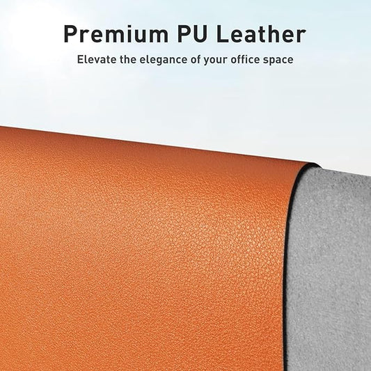 Aothia Leather Desk Pad Protector, Mouse Pad, Office Desk Mat, Non-Slip PU - Image 2