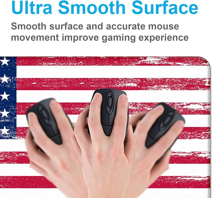 American Flag XXL Extended Mouse Pad, Patriot Large Laptop Pad, Waterproof - Image 4