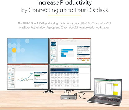 StarTech.com USB-C Quad Monitor Docking Station - Image 4