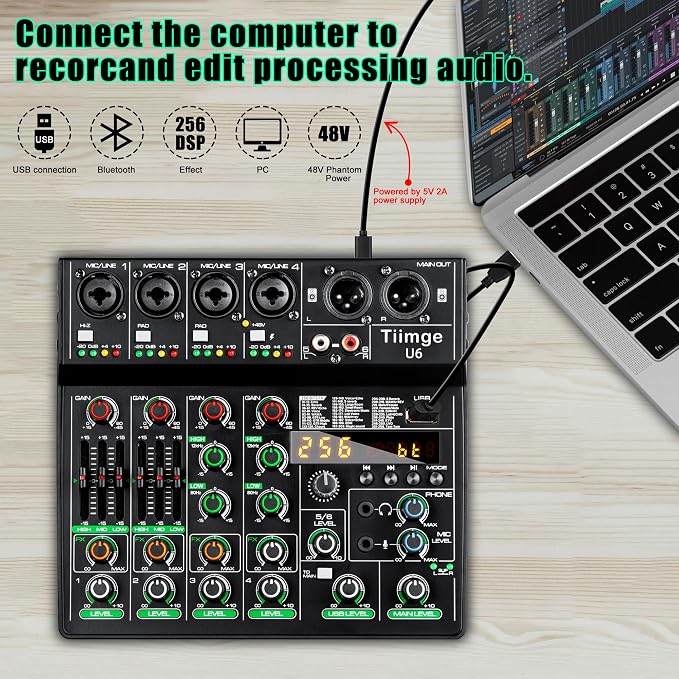 Professional 6-Channel Audio Mixer - Image 2
