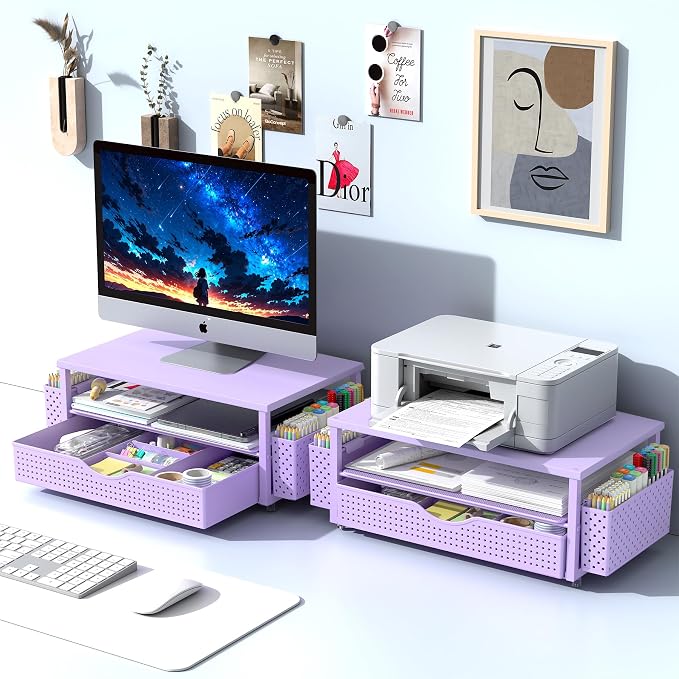 Desk Organizer and Accessories, Computer Monitor Stand Riser - Image 7