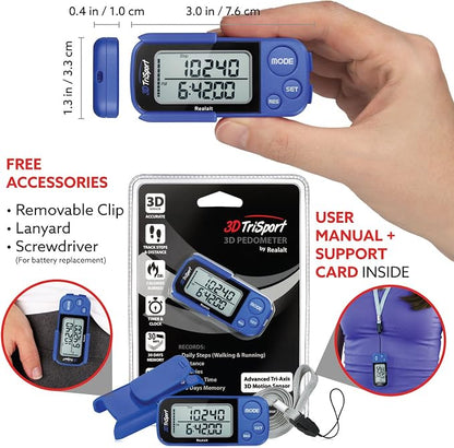 Realalt 3DTriSport 3D Walking Pedometer - Image 4
