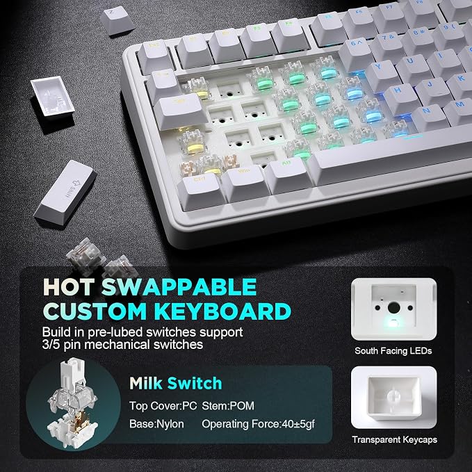 YUNZII B75 Mechanical Keyboard, 75% Layout - Image 5