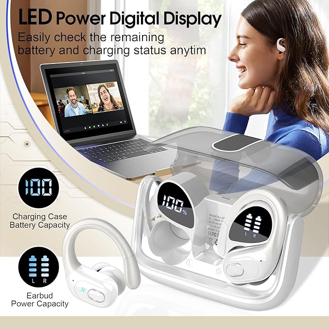 Wireless Earbuds 75hrs Bluetooth 5.4 Headphone Sport, 2025 Bluetooth Earbuds - Image 5