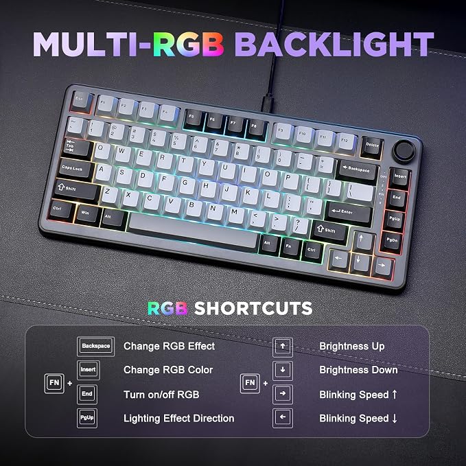 YUNZII B75 Mechanical Keyboard, 75% Layout - Image 6