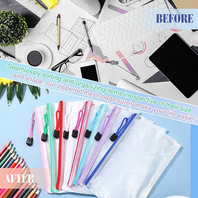 Jetec 32 Pcs Mesh Zipper Bags Toy Storage Bikini Organizer Bag Bolsas Para - Image 6