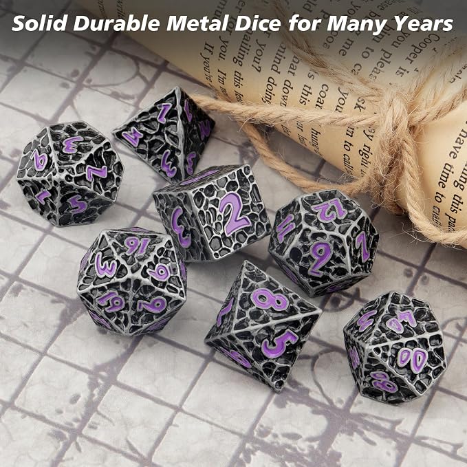 PJOY Metal Dice Set D&D for Dungeons and Dragons Dice - Image 9