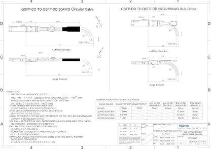 10Gtek 400GBASE QSFP-DD to QSFP-DD Passive Direct Attach Copper Twinax Cable - Image 3