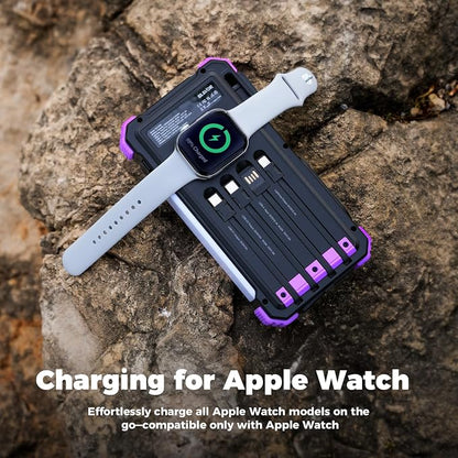 BLAVOR Solar Power Bank 20000mAh/74000mWh Built-in Cables, Wireless Charger - Image 4