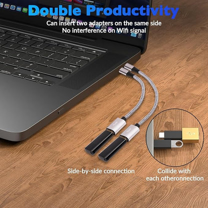 USB to Micro USB Adapter 4 Pack, Unidirectional Micro USB Male to USB Female - Image 3