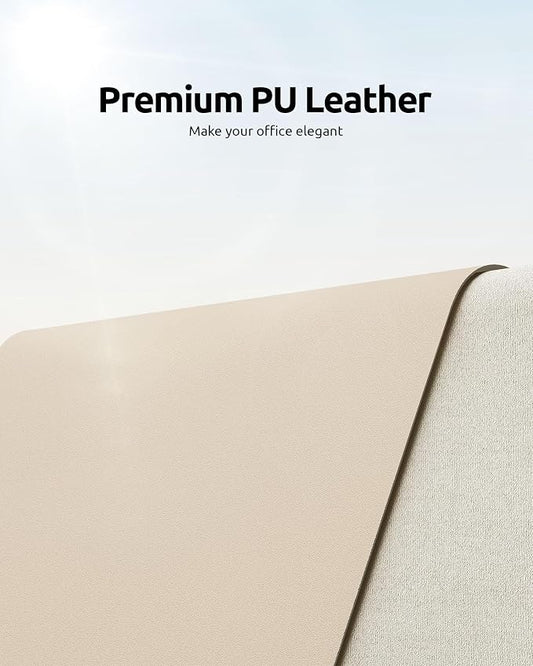 YSAGi Leather Desk Pad Protector, Office Desk Mat, Large Mouse Pad, Non-Slip PU - Image 2