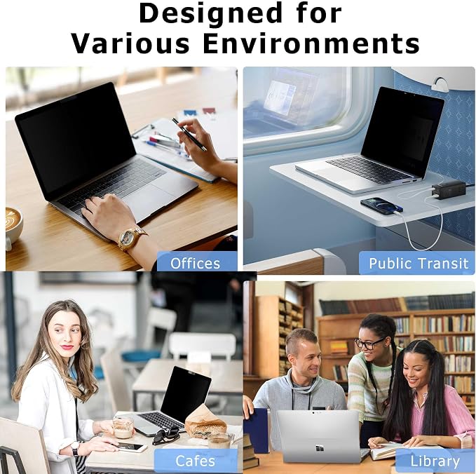 Adeway Magnetic Privacy Screen for Surface Laptop 13 inch, Anti-Glare, 30° Side - Image 6