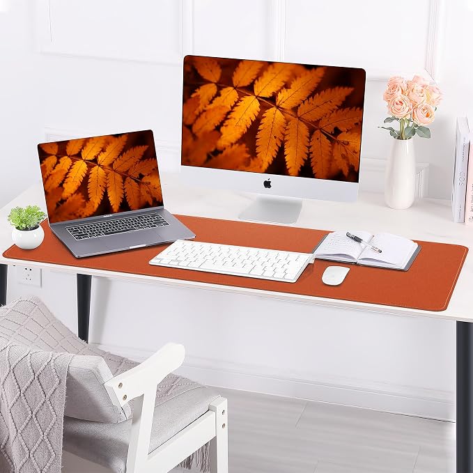 Large Desk Mat -47.2" x 17" Leather Desk Pad Protector - Image 5