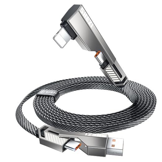4-in-1 Long USB C Cable 10FT Compatible by Vexipia
