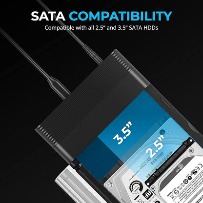 SABRENT USB-C Lay Flat Docking Station – NVMe M.2 + SATA 2.5”/3.5” SSD/HDD - Image 4