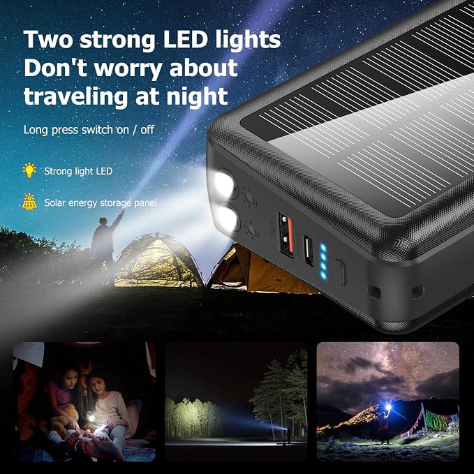 Portable Charger with Built in Cable and Wall Plug 50000mAh PD30W Fast Charging - Image 3