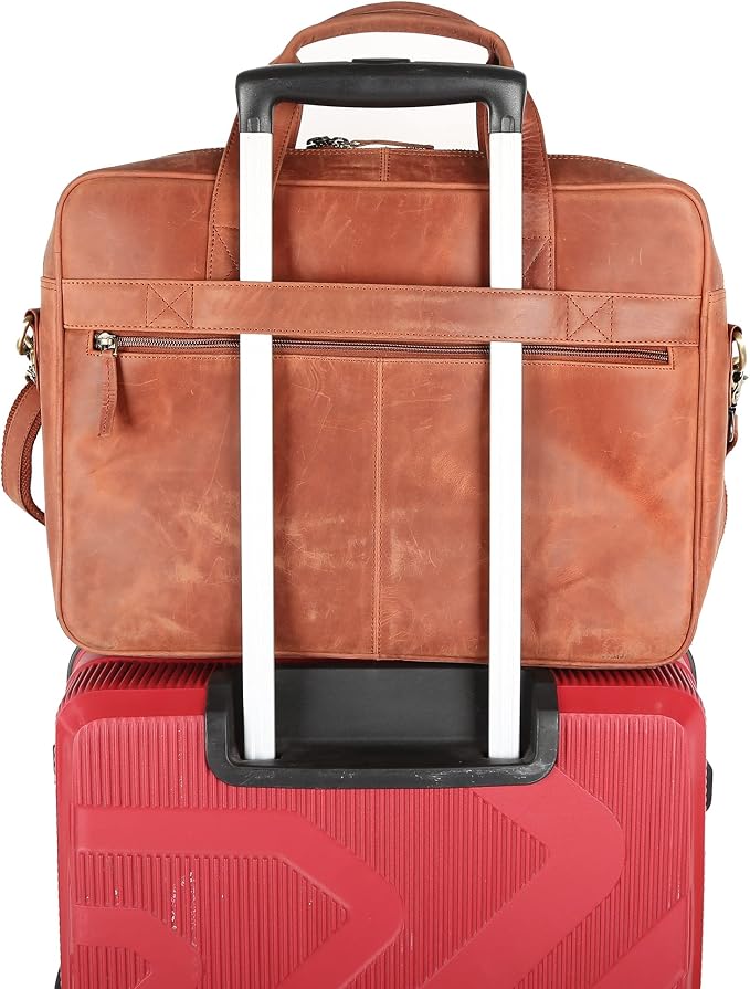 Leather briefcases Laptop Messenger Bags Best Office School College Satchel Bag - Image 7