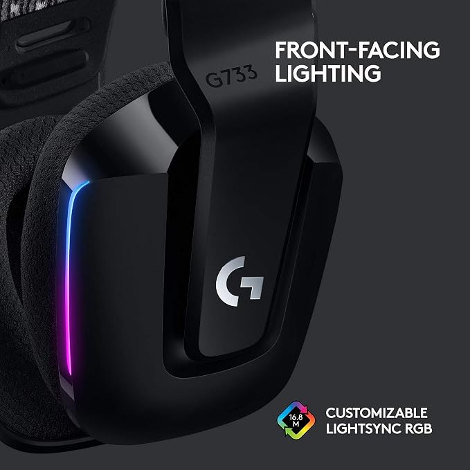 Logitech G733 Lightspeed Wireless Gaming Headset, Suspension Headband, - Image 4