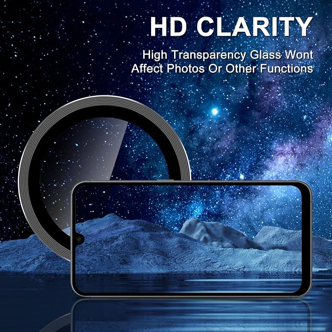 for Samsung Galaxy A16 Camera Lens Protector, Individual Metal Ring Tempered - Image 4