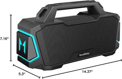 Bluetooth Speaker, Musibaby M1 Portable Bluetooth Speakers:Loud Stereo Sound - Image 9