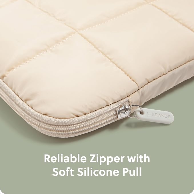 U Brands Nylon Puffer Zipping Medium Laptop Sleeve, 9.75" x 13", Computer - Image 4