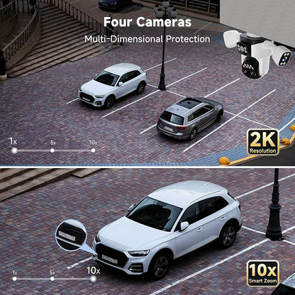 VSTARCAM 4-Lens Security Cameras Wireless Outdoor, 2K 360° PTZ Plug-in Outdoor - Image 4