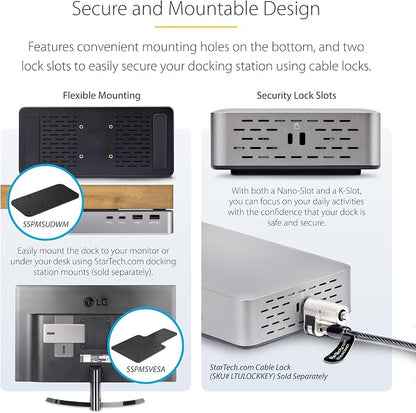 StarTech.com USB-C Docking Station, 40Gbps Data Transfer, 2.5Gb Ethernet - Image 7