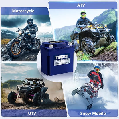 TYKOOL YTX14AHL-BS LiFePO4 Lithium Motorcycle Battery, 12.8V 8Ah, Digital - Image 3