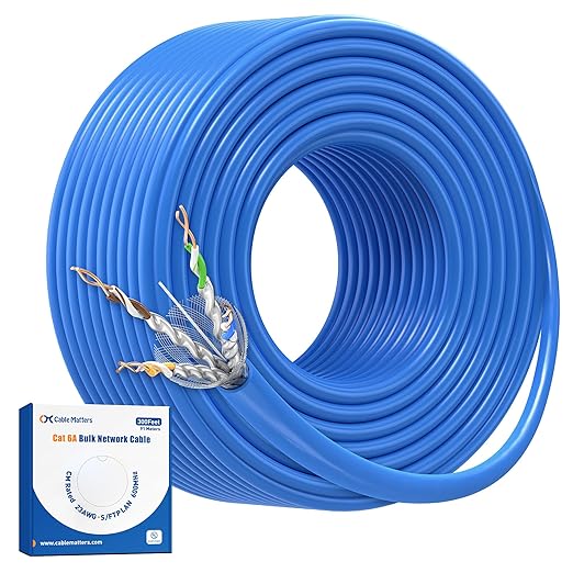 Cable Matters 10Gbps in-Wall Rated 23AWG Bare Copper Shielded Cat 6A Cable - by CableMatters