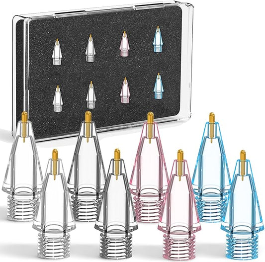 2+6 Pack for Apple Pencil Tips, Upgraded Replacement Pencil Nibs for Apple by Inesore