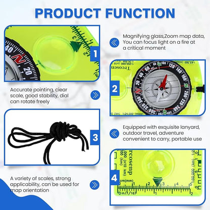 Outdoor Compass with Adjustable Declination, Navigation and Survival. - Image 3