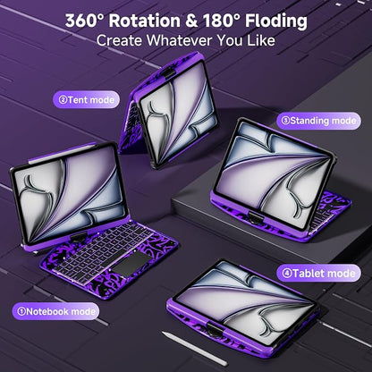 Keyboard Case for 12.9 inch iPad Pro 6/5/4/3rd Gen & 13 inch iPad Air Wireless - Image 3