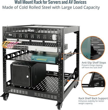TECMOJO 12U Open Frame Network Rack - Image 3