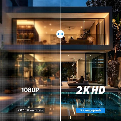 2K Light Bulb Camera Outdoor, 2.4/5GHz Wi-Fi 6 Security Cameras Wireless Outdoor - Image 6