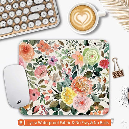 Square Mouse Pad Watercolour Floral, Personalized Premium-Textured Custom Mouse - Image 3